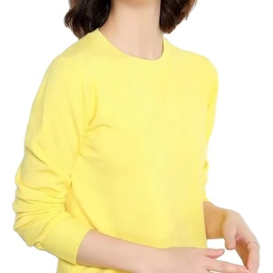 Sudaderas con capucha de punto con estilo de alta calidad 100% algodón cuello redondo ropa de calle para mujer Casual transpirable sudaderas al por mayor - Product Image 1