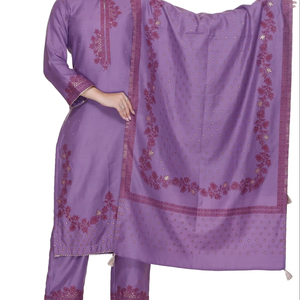 Safaa Premium Viscose Dress Material for Winter | Unstitched Kurta <b>Pant</b> Dupatta Fabric Set Direct Factory - Product Image 1