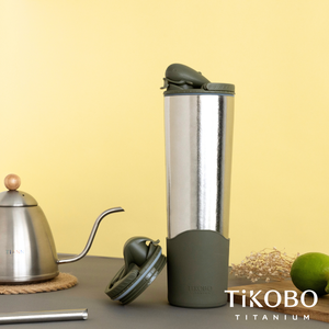 TiKOBO Titanium Whale Cup 1000ml Double-walled Vacuum - Free Thick Straw & Straw Sleeve (Beverage Cup, Eco-friendly Cup) - Product Image 1