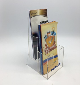 2025 Acrylique Simple et Double Rack Signe Titulaire Présentoir Support De Table Acrylique Debout Brochure Magazines Titulaire - Product Image 4