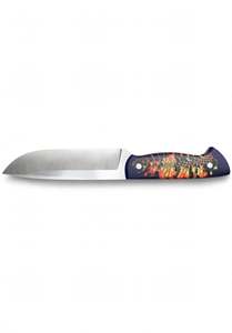 Cuchillo Utilitario de Hoja Fija de Acero Inoxidable con Mango Personalizado de Resina Epoxi con Diseño de Piña, Herramienta EDC - Product Image 2