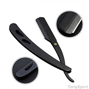 Fine Finishing Classic Design Stainless Steel Straight Shaving <b>Razor</b> Single Blade Custom Logo Stock High Quality Body & Face Use - Product Image 2