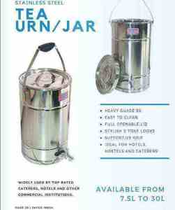 PREMIUM STAINLESS STEEL TEA URN 20 LITER HEAVY DUTY <b>MIRROR</b> FINISH HOT BEVERAGE DISPENSER CATERING USE Commercial Grade 1 Year - Product Image 2