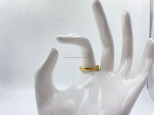 แหวนทองเหลืองชุบทอง18K ปรับได้มีสไตล์และทนทานเครื่องประดับอัญมณีคลาสสิกสำหรับงานแต่งงานและปาร์ตี้ของขวัญ - Product Image 2