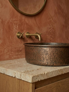 Handcrafted Antique Copper Vessel Sink <b>Rustic</b> <b>Bathroom</b> <b>Vanity</b> Basin Handmade Copper Wash Basin Vintage Luxury Decorative - Product Image 2