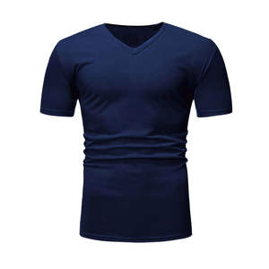 Camisetas de cuello en V personalizadas para hombre, estilo streetwear, ligeras, de algodón, casuales, de secado rápido, camisetas de cuello en V para hombre, camisetas para hombre - Product Image 1