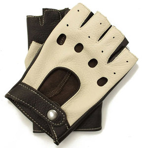 Gants de conduite en cuir, design classique à fermeture à bouton-pression, gants professionnels pour occasions formelles - Product Image 1