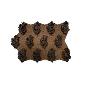 Authentic Modern Indian Wooden Block <b>Hand</b> Carved Decorative <b>Stamp</b> Diwali Vertical Pattern Tabletop Birthday Housewarming - Product Image 2