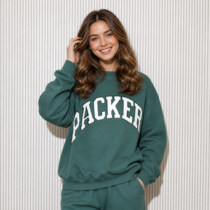 Sweat-shirt d'hiver pour femme à col montant, épais 380g, 100% coton écologique, personnalisable avec logo, vierge, coupe oversize - Product Image 1