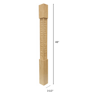 Poste de Escalera de Madera de Caucho Moderno de Alta Gama, Columna de Escalera de Lujo Hecha a Mano, Soporte Decorativo para Barandilla Interior - Product Image 2
