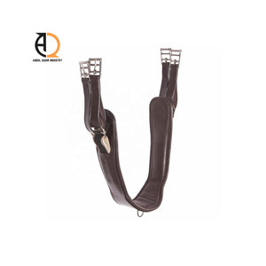 Protector de barriga para caballo con gancho de seguridad y acolchado de cuero/piel de oveja - Product Image 2