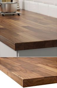 Encimera de Cocina de Madera Maciza de Caucho Ecológica Premium con Juntas de Dedo, Tablero de Cocina de Madera Sólida con Borde Encolado - Product Image 5