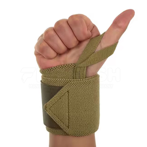 Sangles de poignet en coton personnalisées avec logo couleur, imprimées, pour fitness, gym, entraînement de soulevé de terre, accessoires de musculation, OEM disponible - Product Image 3