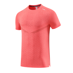 Chemise respirante légère à séchage rapide pour l'été, chemises de sport personnalisées, chemises de course pour hommes, vêtements de fitness anti-transpiration - Product Image 2