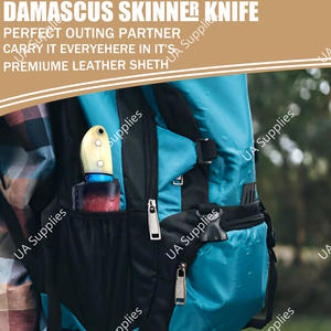 Cuchillo de Caza y Camping de Acero de Damasco Hecho a Mano, Personalizado, de Alta Calidad al Mejor Precio, Estilo Vaquero Occidental, para Ranchos, Uso Diario (EDC) - Product Image 4