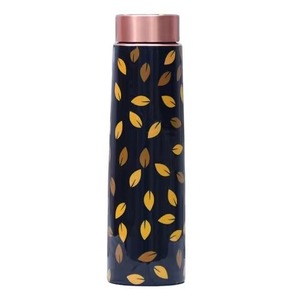 Nouvelle Arrivée : Carafe en Cuivre Sublimé Écologique avec Motif Floral, Couvercle Noir, Gourde de Voyage Portable avec Poignée - Product Image 4