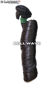 ผมลอนธรรมชาติแบบม้วนผมจากชาวอินโดนีเซียบริสุทธิ์สำหรับต่อแบบ100% ผมแบบคู่สีธรรมชาติแบบคู่ - Product Image 2
