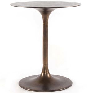 Mesa auxiliar decorativa de metal con tapa de diseño intrincado, ideal para salas de lujo, oficinas y recepciones. - Product Image 3