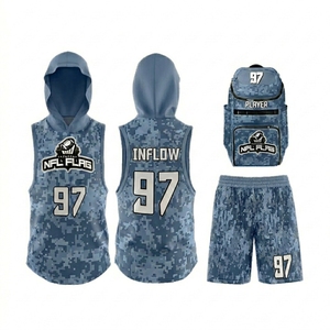 FLAG Custom Sublimated Mesh Dot Camouflage Hooded Tank Top 97 Inflow Basketball Jersey Set Unisex Adult All Seasons Moisture - Product Image 3