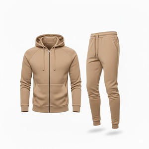 Ensemble de survêtement unisexe personnalisé en polaire polyester/coton léger 2 pièces pour la gym, l'entraînement et le jogging – Vente en gros - Product Image 3