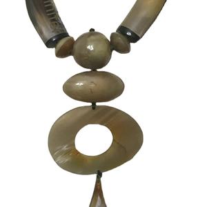 EYEWEAR recién llegado collar de cuerno de buey de búfalo pulido estilo Animal hueso joyería diseño Natural cuentas mujeres niñas boda - Product Image 2