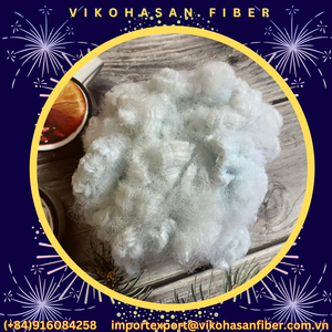 Prix usine 15D SD Fibre de polyester blanche recyclée PSF, solide, sèche, de qualité A, 100 % polyester, pour la fabrication de tapis, de sous-tapis et de matelas - Product Image 3