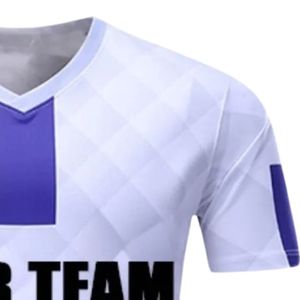 Tenue de rugby blanche et violette pour hommes, maillot et short, kit d'équipe professionnel, vêtements de sport légers et respirants pour le jeu - Product Image 3