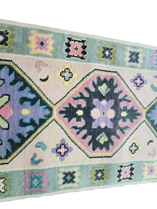 Alfombras Compre 100% Exportación Lana de alta calidad Alfombras de corredor anudadas a mano tradicionales 2,8x12 para sala de estar Juegos hechos a mano de marfil - Product Image 6