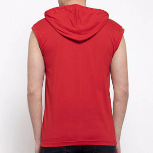 เสื้อฮู้ดออกกำลังกายแบบไม่มีแขนสำหรับผู้ชาย ลายปักโลโก้ตามสั่ง ผ้าฟลีซย้อมสี ระบายอากาศ แห้งเร็ว เป็นมิตรกับสิ่งแวดล้อม เหมาะสำหรับฤดูร้อน - Product Image 5