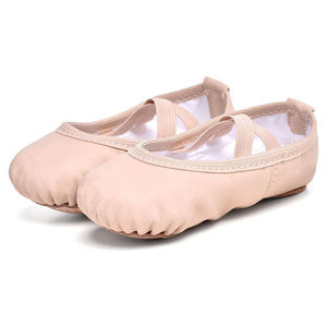 Zapatos de Baile Latino Personalizados para Mujer, de Cuero Genuino, con Logotipo OEM, Zapatos de Baile Folclórico de Cuero PU Negro, Zapatos de Ballet Profesionales - Product Image 4