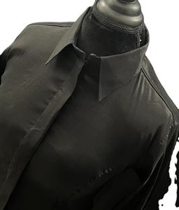 Chemise Cowgirl Western Show faite à la main sur taffetas extensible noir - Product Image 2