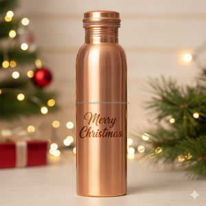 32 oz Christmas Engraved Copper Water Bottle, 1000ml Customizable Logo - Product Image 4
