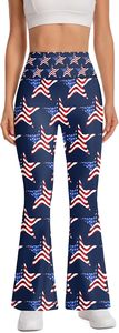 Women's Star Stripe USA Flag <b>Flared</b> Yoga Pants High Waist Bell Bottom <b>Leggings</b> - Product Image 3