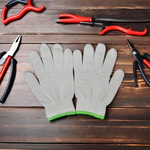 Gants de sécurité texturés en coton et polyester du Vietnam, durables, lavables en machine, résistants au froid, usage général, longueur 21-24 cm, 30-70 g - Product Image 1