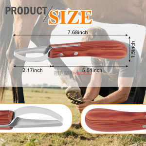 Hoof Knife with Built-in <b>Sharpener</b> High Carbon Steel Blade Professional Hoof Trimming <b>Tool</b> Durable <b>Sharpener</b> Hoof Knife Farrier - Product Image 5
