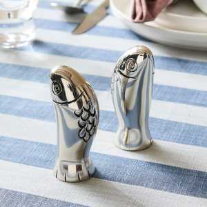 Juego de Salero y Pimentero con Diseño de Olivo Plateado y Detalles en Oro, Utensilios Metálicos para Hierbas y Especias - Product Image 5