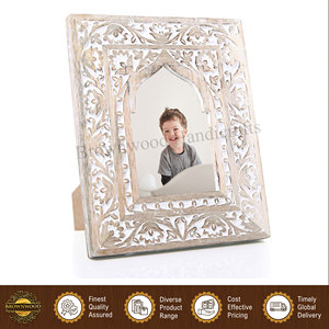 Antique Design High Quality <b>White</b> Distress Finished Color 100% Natural Mango Wood Photo <b>Frame</b> for Home Decoration - Product Image 3