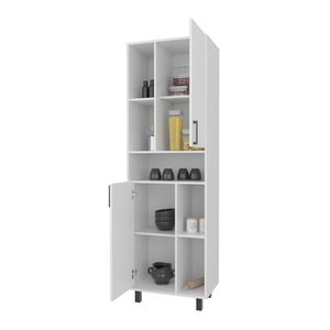Mobili da Cucina Bianchi con Spazi Aperti e Design Dispensa a 2 Ante - Product Image 6