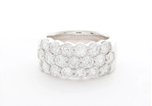 Women's 925 Silver Plated Rhodium Cluster Diamond <b>Ring</b> Round Natural Stone Pave Setting Classic Wedding Fashion <b>Ring</b> - Product Image 3