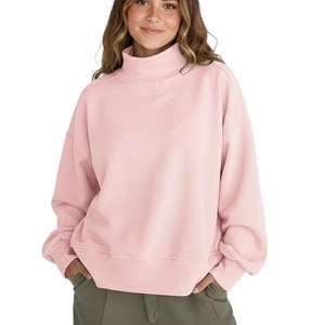 Sudadera con Cuello Alto Estampada de Moda para Mujer, Servicio OEM, ODM Disponible, Felpa Suave, Ecológica, Calidad Premium - Product Image 2