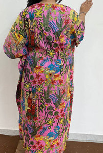 Elegante Vestido Kaftán de Algodón Estampado para Mujer, Estilo Informal y con un Toque Elegante - Product Image 5