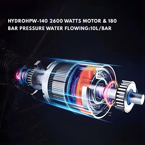 HYDROPLUS International High Pressure Car <b>Washer</b> Pump Motor 220V 2600W Heavy Duty Cleaning Machine 1 Year Warranty Certified - Product Image 4