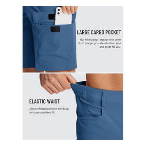 Shorts de jogging cargo unis pour hommes, taille mi-haute, décontractés, avec grandes poches, couleur unie, pour la gym et l'été, grandes tailles - Product Image 4