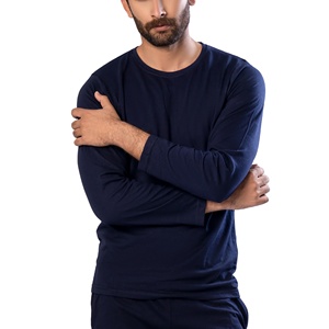 Nueva Camiseta al por Mayor con Logotipo Personalizado, Cuello Redondo, Manga Larga, 385 GSM, 100% Algodón, Lisa, para Hombre - Product Image 5