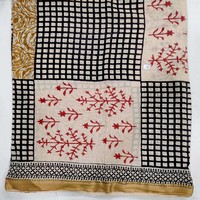 Pareo de algodón estampado a mano con diseño de chevron índigo, leopardo y paisley, pareo de playa para mujer, estilo bohemio, ecológico.