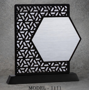 Placa Metálica de Fundición a Presión Grabada con Láser, Modelo 1111, Diseño Hexagonal, Premio Duradero y Portátil con Impresión UV - Product Image 6