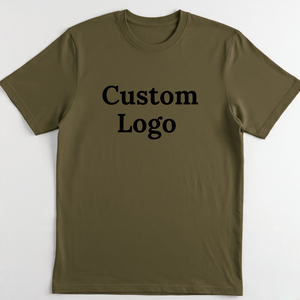 Camisetas de Hombre de Manga Corta, Color Sólido, 100% Algodón, Secado Rápido, Transpirables, Cuello Redondo, Estampadas - Product Image 1