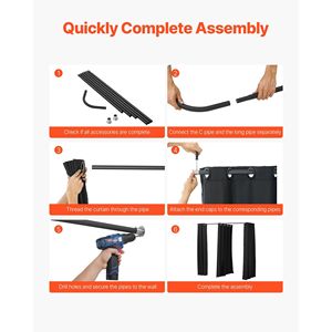 Cortinas portátiles de poliéster grueso para vestidores dobles, ideales para separar áreas en boutiques y probadores. - Product Image 6