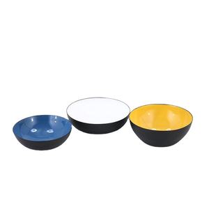 Bol à fruits en métal émaillé bicolore fait main de luxe, très tendance et très apprécié, bol décoratif haut de gamme pour soupe et riz, ensemble cadeau attrayant - Product Image 5