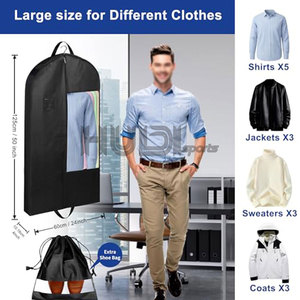 Portable <b>Suitcase</b> Garments Bag For Suits Shirts Coats Dresses Easy Carry Use Travel Home Hotel Office Garments Bag - Product Image 2